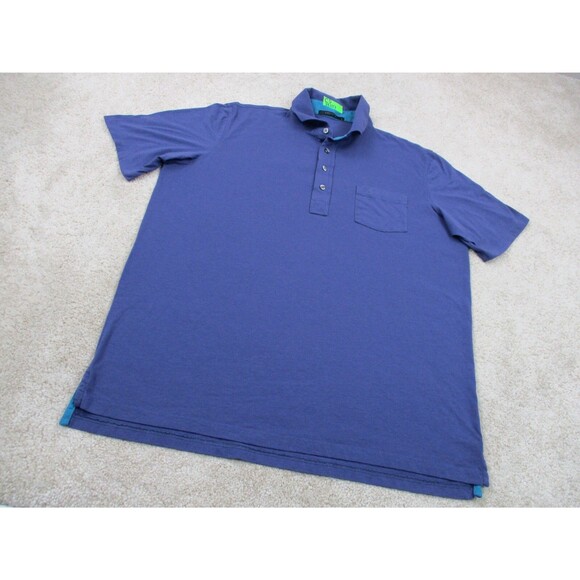 Greyson Polo Shirt Men Large L Purple Performance Stretch Preppy Golf - Picture 2 of 10